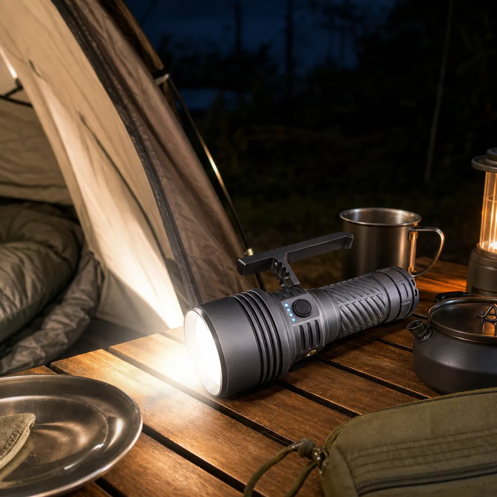K900 Aluminum Alloy LED Flashlight with 360 LED Beads