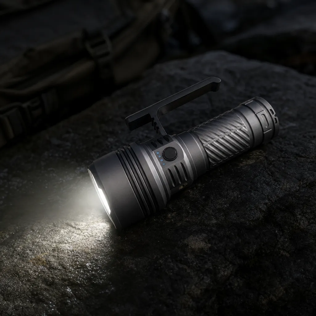 K900 Aluminum Alloy LED Flashlight with 360 LED Beads