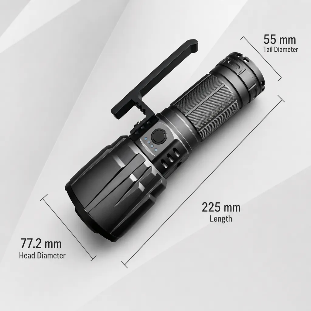 KF980 80 W Laser Flashlight 4500 lm Telescopic Zoom Aluminum Alloy Torch