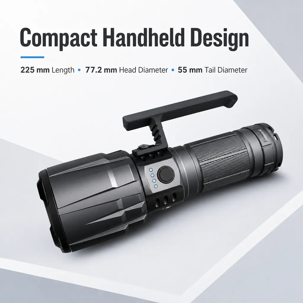 KF980 80 W Laser Flashlight 4500 lm Telescopic Zoom Aluminum Alloy Torch