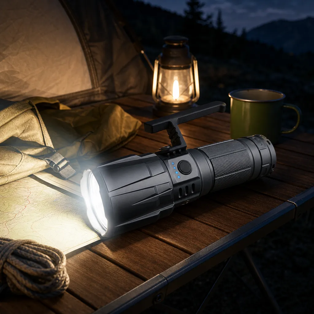 KF980 80 W Laser Flashlight 4500 lm Telescopic Zoom Aluminum Alloy Torch