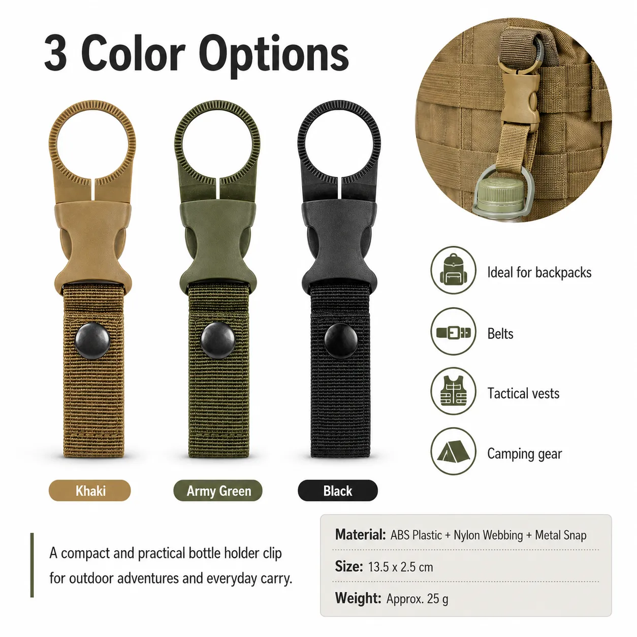 Outdoor Portable Lightweight Waterproof Nylon Carabiner