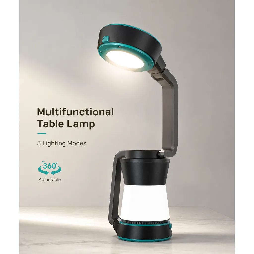 JD-L788 Multifunction LED Table Lamp Portable Camping Lantern Flashlight