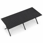Large Black Iron Slatted Folding Camping & Picnic Table