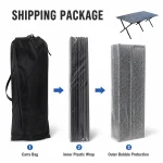 Large Black Iron Slatted Folding Camping & Picnic Table