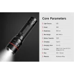 Lepro LED Torch Super Bright 5 Modes Zoomable Aluminium Body