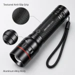 Lepro LED Torch Super Bright 5 Modes Zoomable Aluminium Body