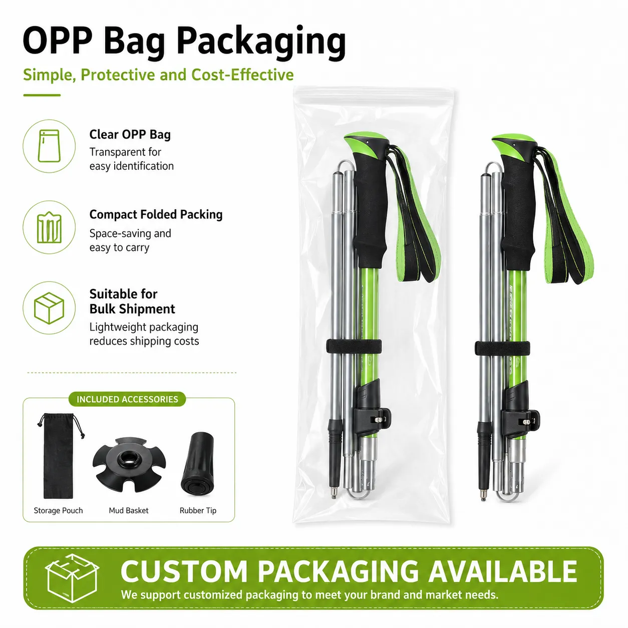 Aluminum Alloy 2/3-Section Outdoor Hiking Canes