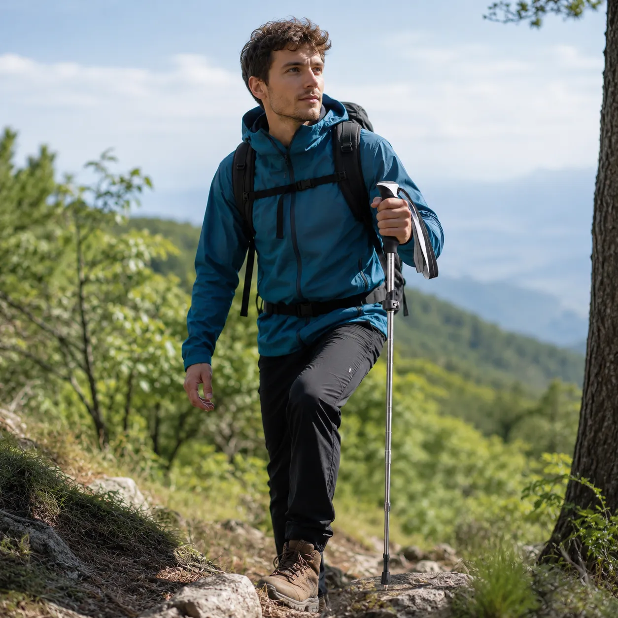 Aluminum Alloy 2/3-Section Outdoor Hiking Canes