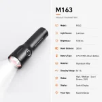M163 1000 lm Aluminum Alloy Rechargeable Flashlight