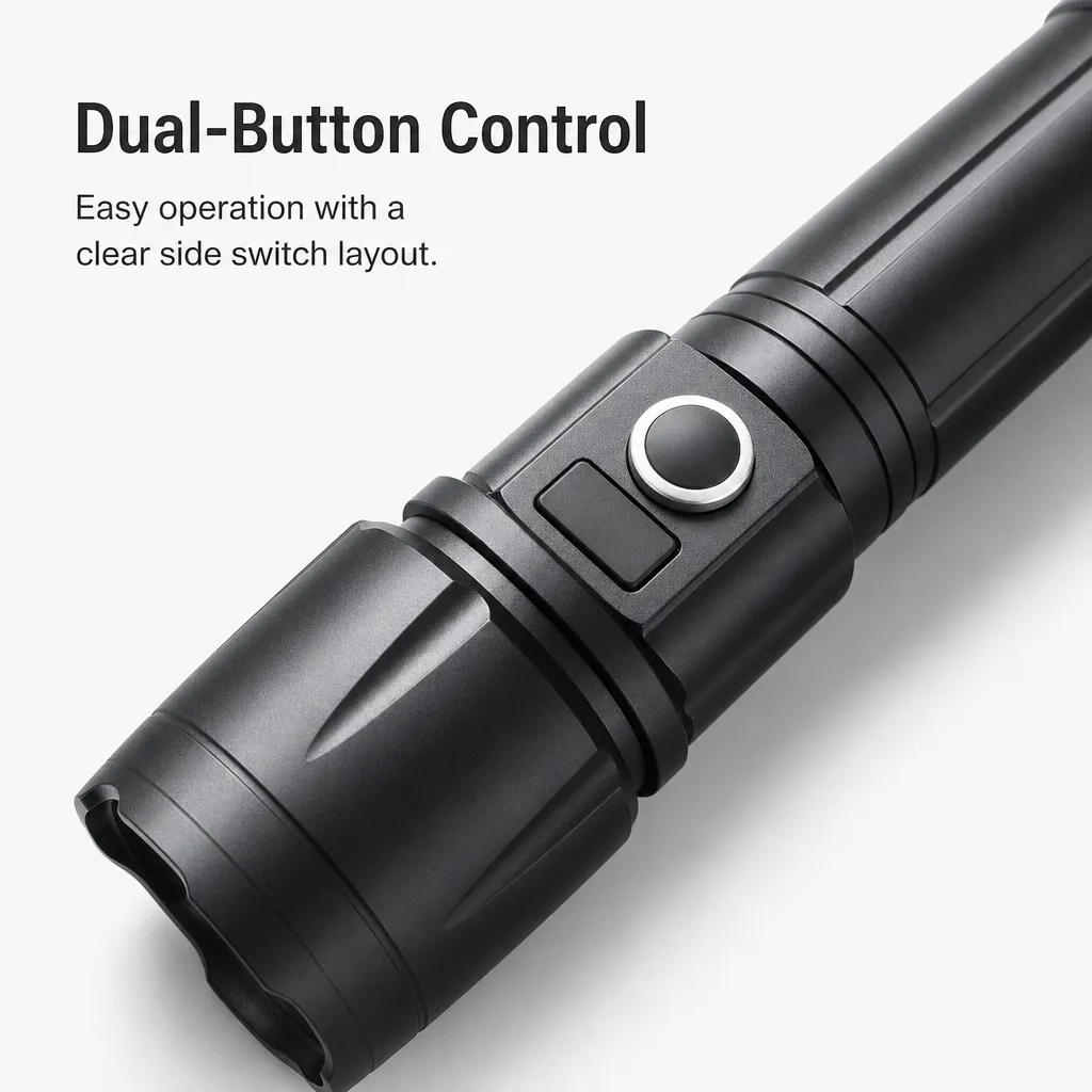 M180 Plus 10 W Laser Rechargeable Zoom Flashlight