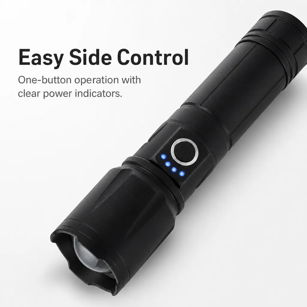 M180 10 W Laser Zoom Flashlight 1000 lm Aluminum Alloy Rechargeable Torch
