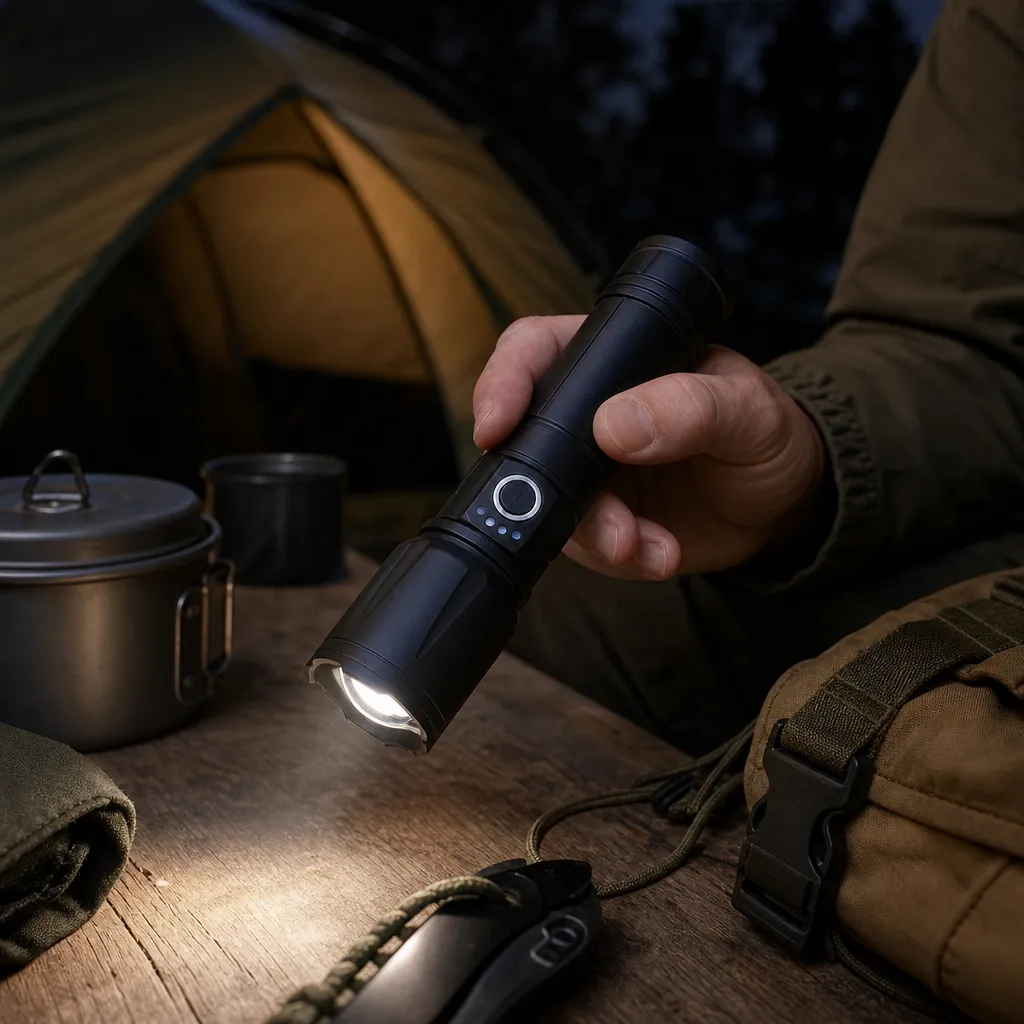 M180 10 W Laser Zoom Flashlight 1000 lm Aluminum Alloy Rechargeable Torch