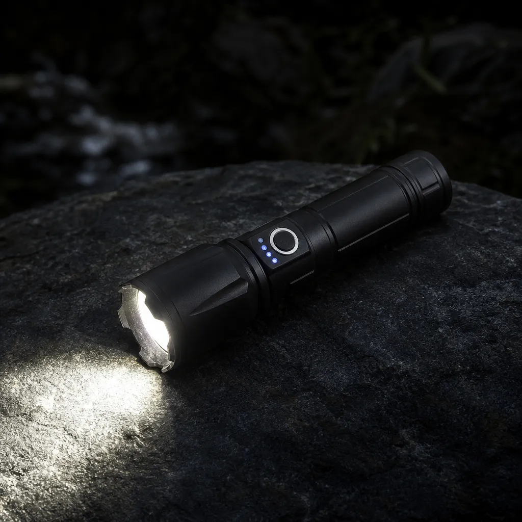 M180 10 W Laser Zoom Flashlight 1000 lm Aluminum Alloy Rechargeable Torch