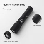 M180 10 W Laser Zoom Flashlight 1000 lm Aluminum Alloy Rechargeable Torch