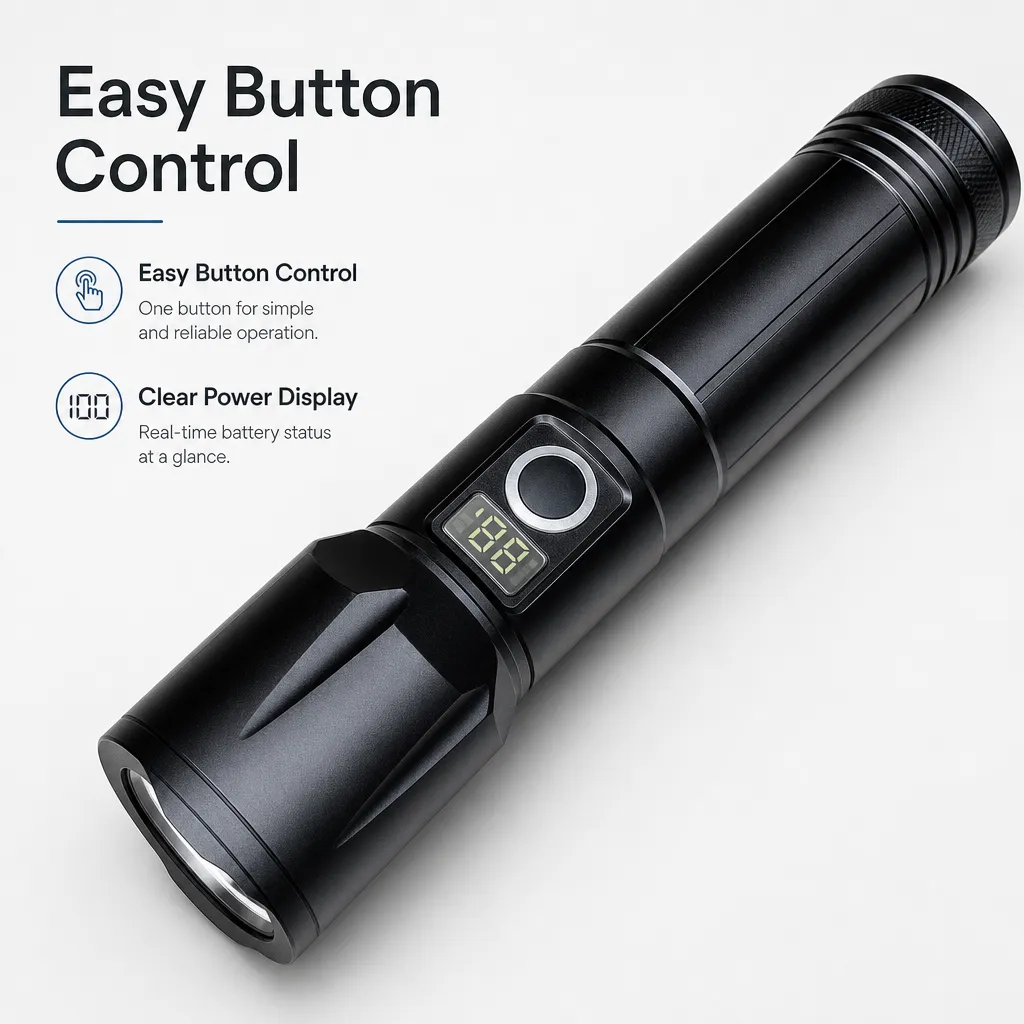 M180A 10 W Laser Flashlight 1000 lm Zoom Focus Aluminum Alloy Torch