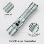 M185 Rechargeable Laser Flashlight Zoomable Tactical Torch