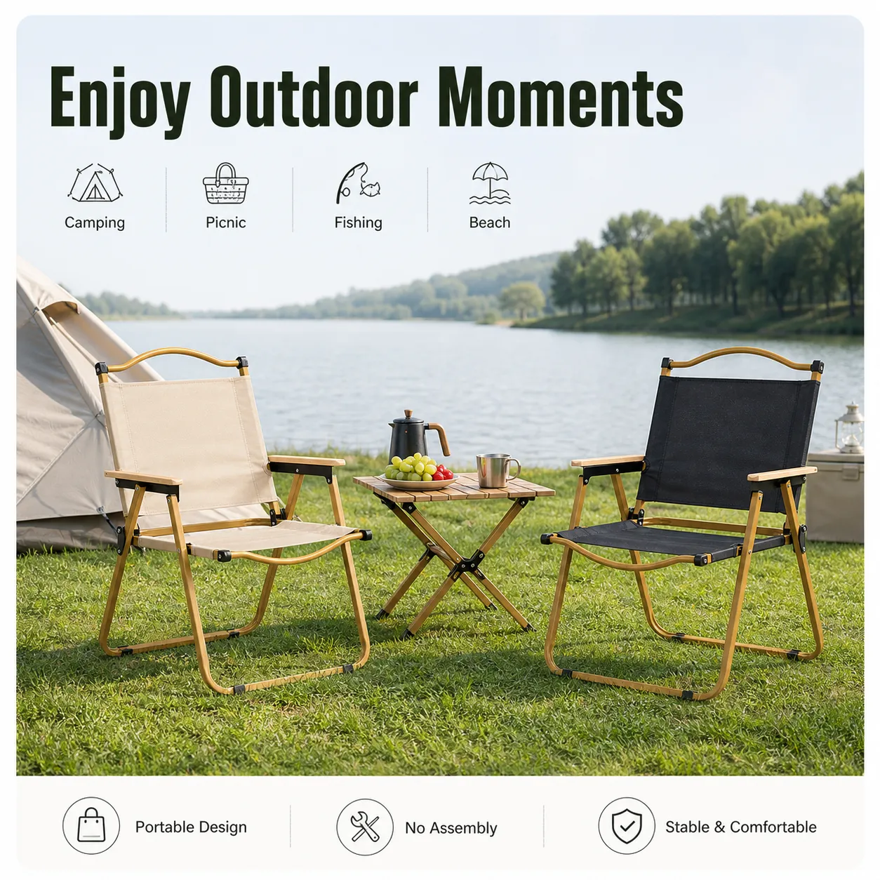 Modern Outdoor Folding Aluminum Alloy Chair
