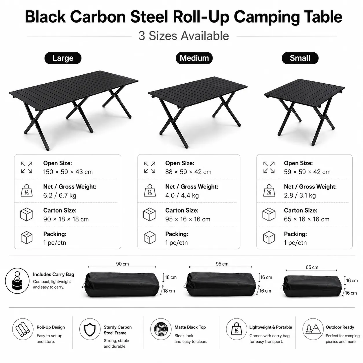 Modern Portable Iron Metal Folding Trestle Base Outdoor Dining Table