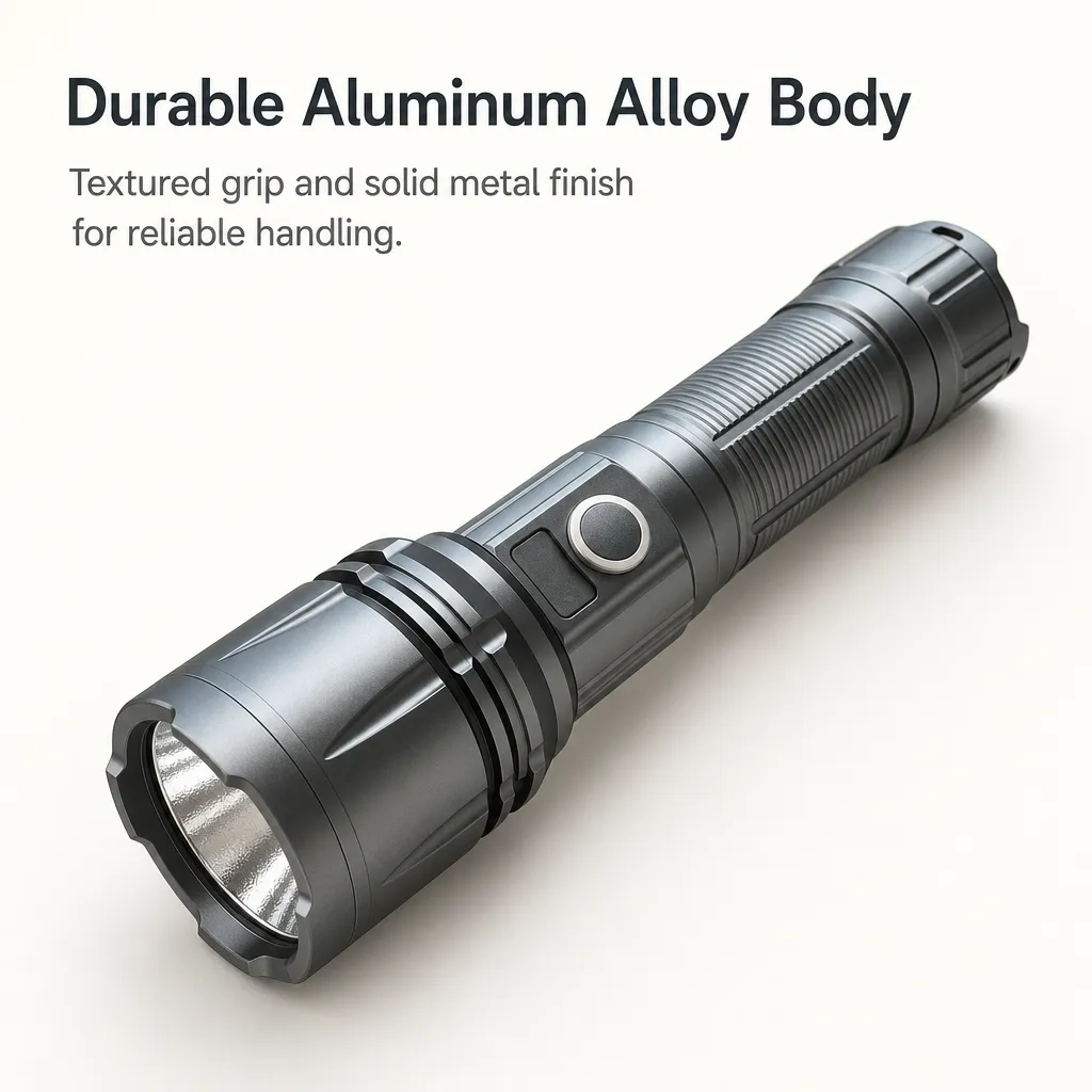 MS181 10 W Laser Rechargeable Aluminum Alloy Zoom Flashlight