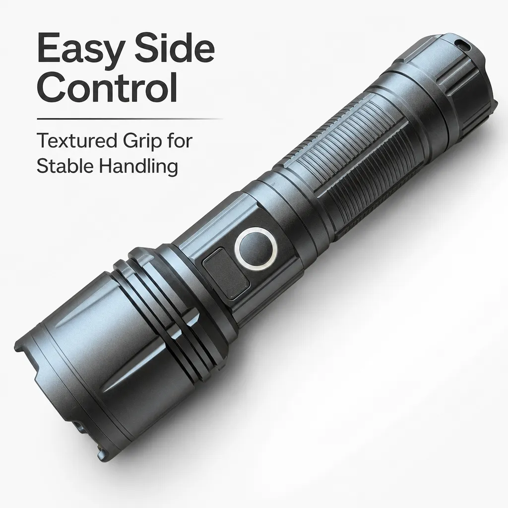 MS181 10 W Laser Rechargeable Aluminum Alloy Zoom Flashlight