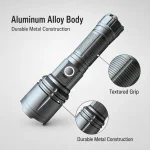 MS181 10 W Laser Rechargeable Aluminum Alloy Zoom Flashlight