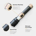MS183 Rechargeable Laser Flashlight Zoomable Tactical Torch