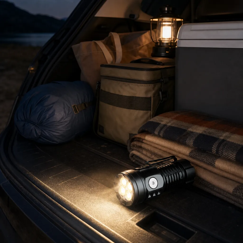 New 4-Light XTE LED Zoom Flashlight