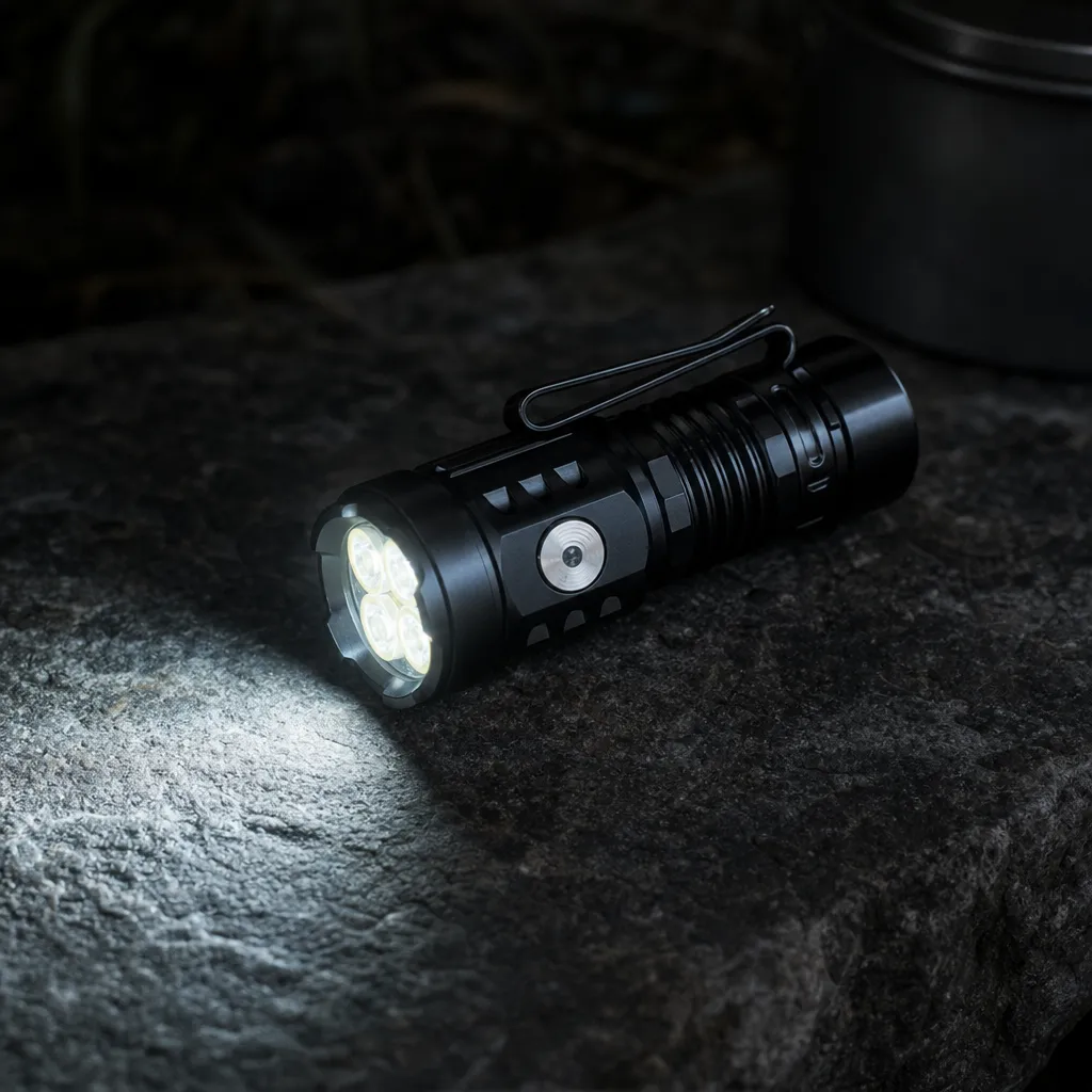 New 4-Light XTE LED Zoom Flashlight