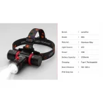 New Type-C Rechargeable IP68 Waterproof LED Diving & Camping Headlamp