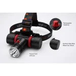 New Type-C Rechargeable IP68 Waterproof LED Diving & Camping Headlamp