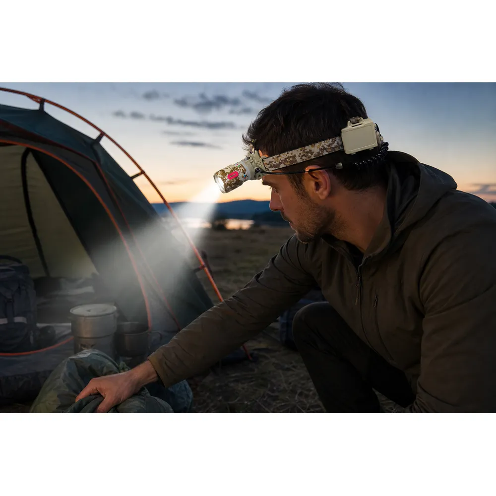 LED Mini Headlamp 2000mAh Lithium-Ion IP54 Waterproof Aluminum
