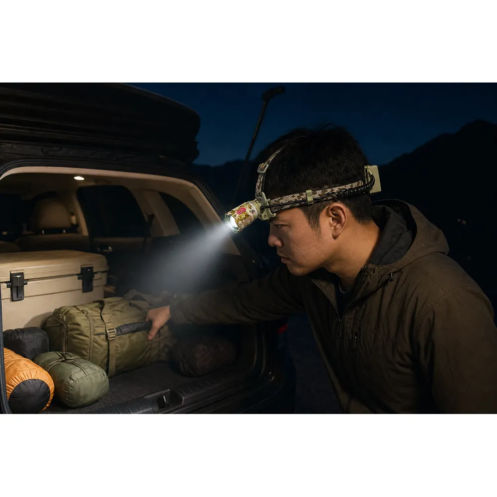LED Mini Headlamp 2000mAh Lithium-Ion IP54 Waterproof Aluminum