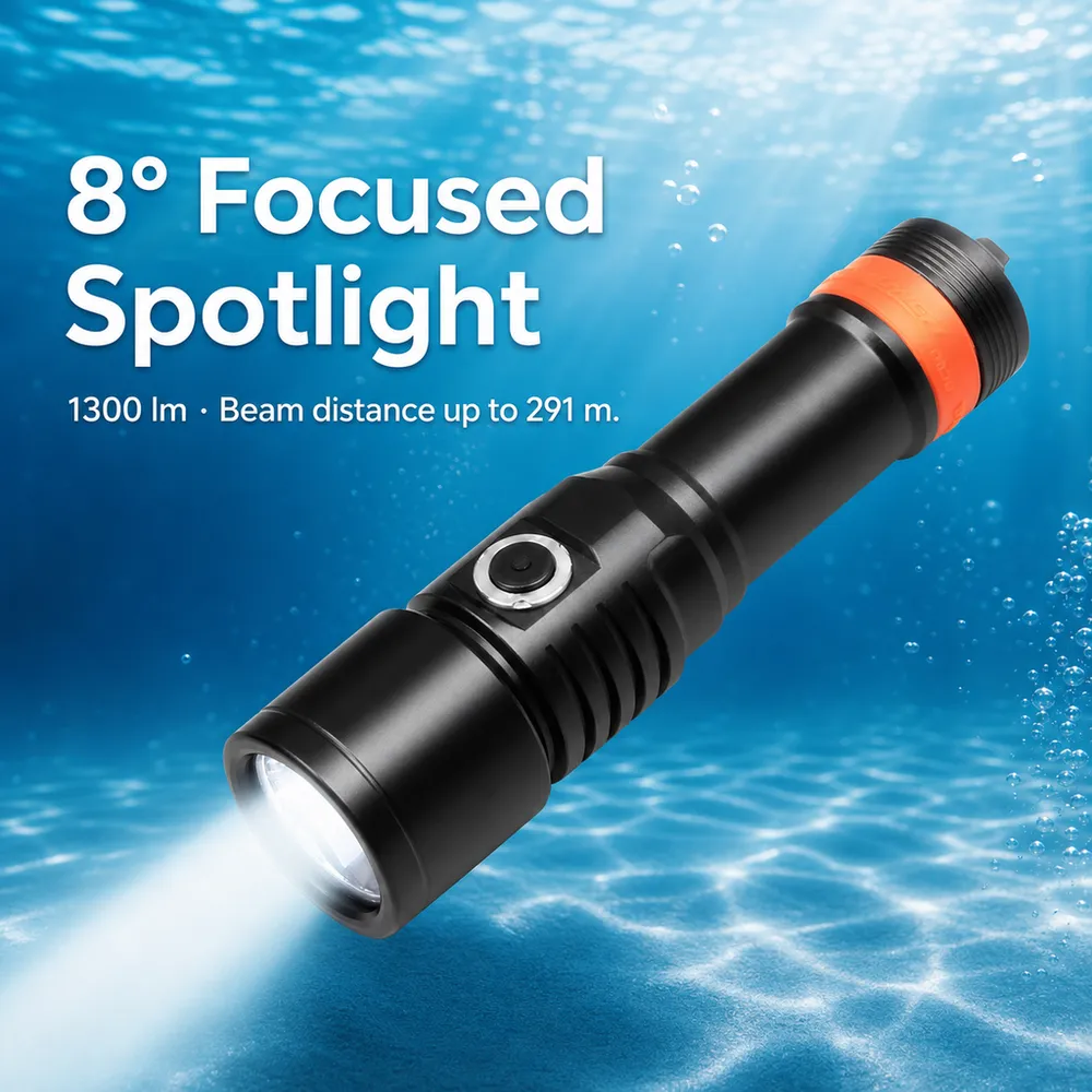 ORCA Aluminum Alloy Scuba Dive Flashlight