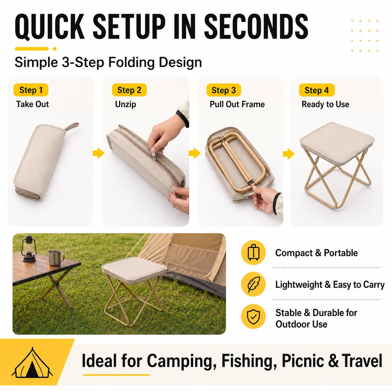 Portable Handheld Folding Outdoor Chair