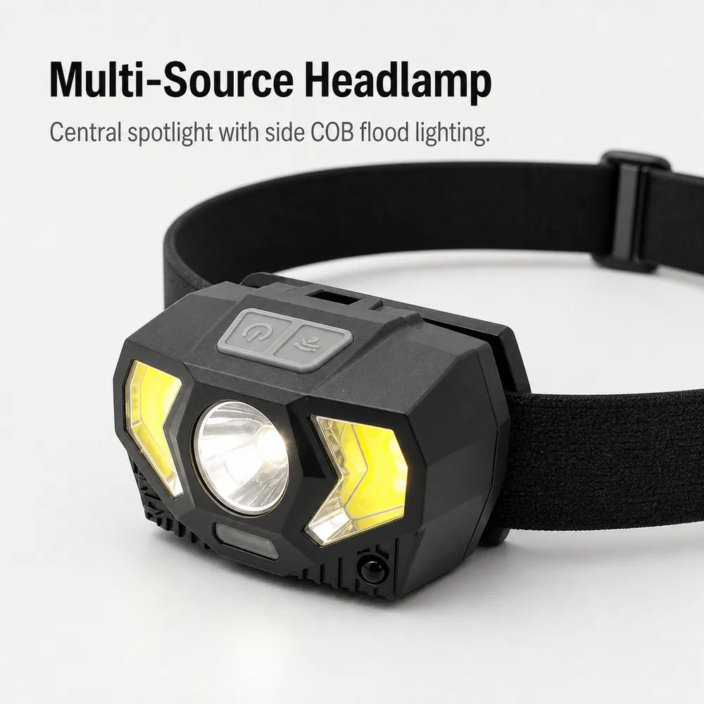 Super Bright Adjustable Beam IP55 Waterproof Camping Emergency Headlamp