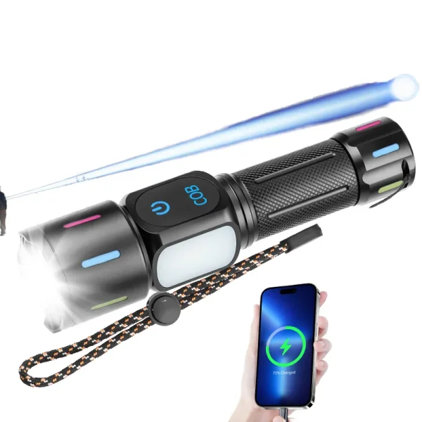 30W High Lumens LED Tactical Hiking Flashlight