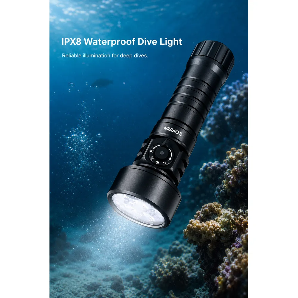 For SD11 Powerful 5000LM Dive Flashlight