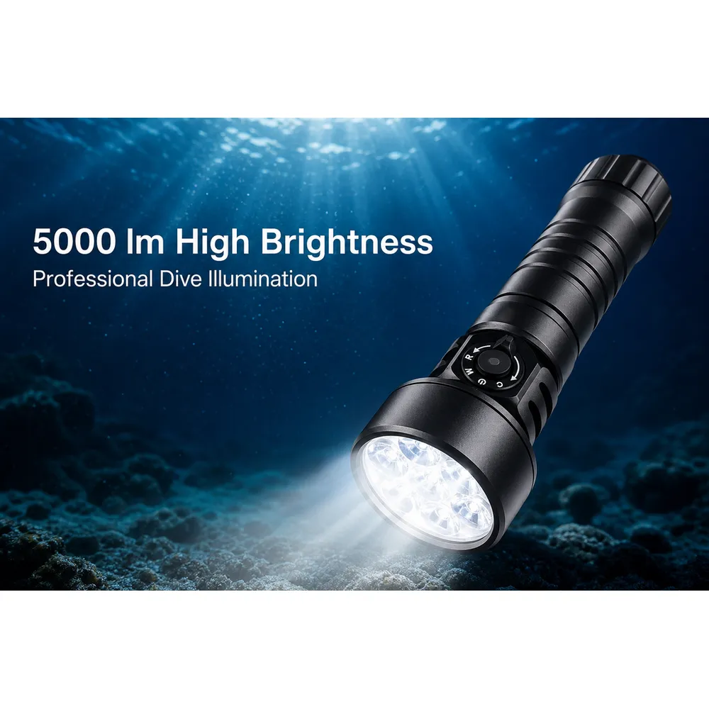 For SD11 Powerful 5000LM Dive Flashlight