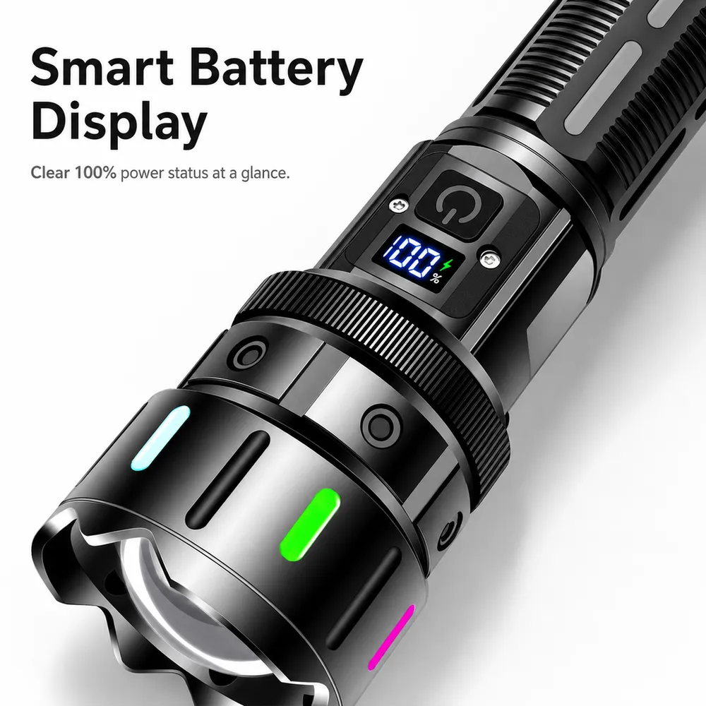 Portable High Power Aluminum Alloy LED Penlight Zoomable White Flashlight