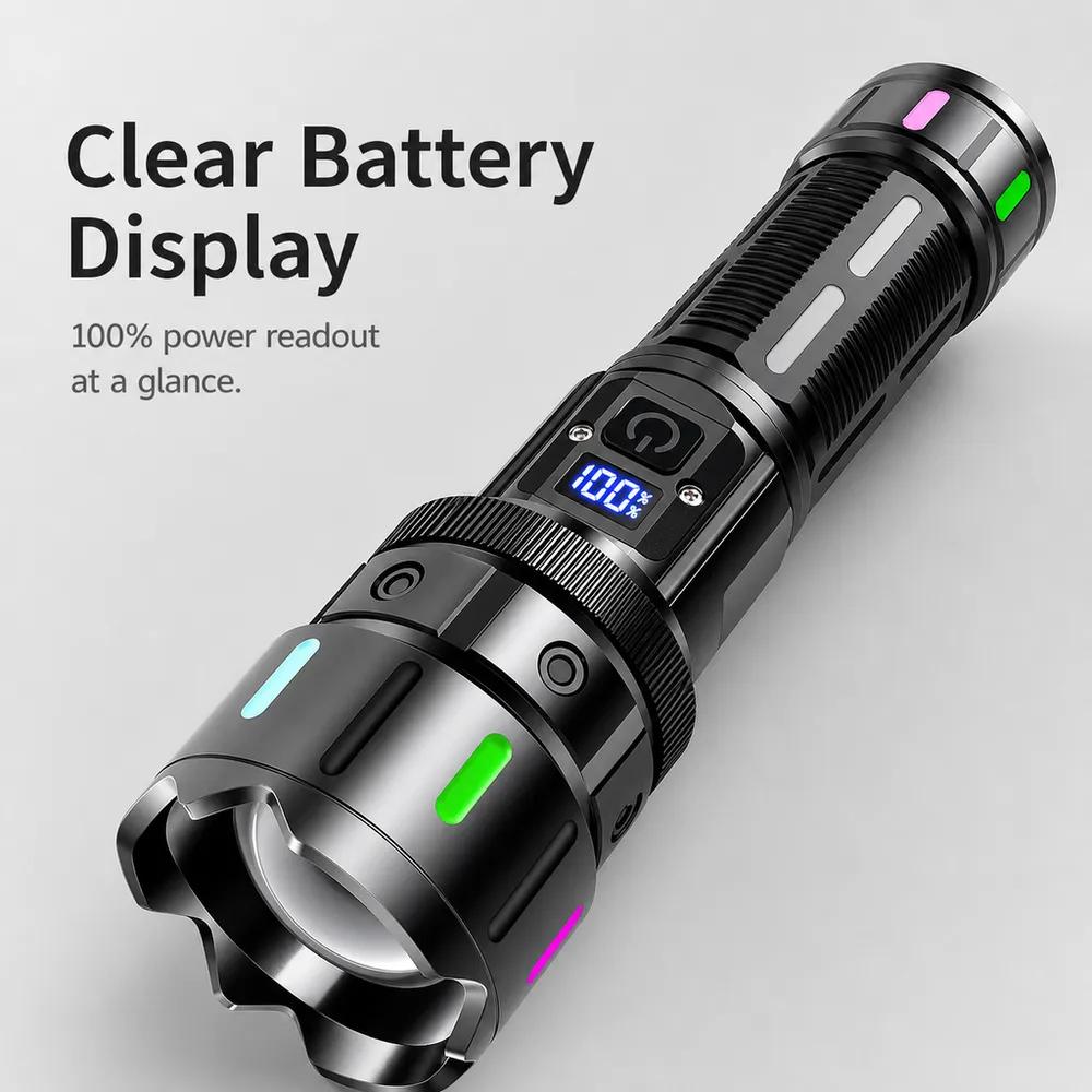Portable High Power Aluminum Alloy LED Penlight Zoomable White Flashlight