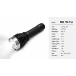High Power 20 Watt 254nm LED Shortwave UV Light Flashlight