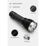 High Power 20 Watt 254nm LED Shortwave UV Light Flashlight