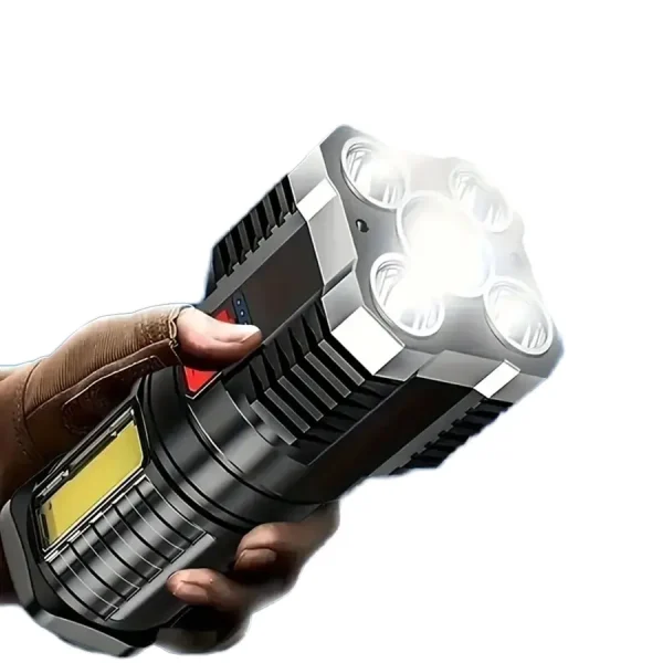 High-Endurance Rechargeable LED Flashlight Four Lights
