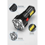 High-Endurance Rechargeable LED Flashlight Four Lights