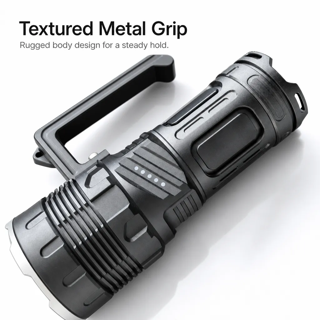ST870 60 W Laser Flashlight, Aluminum Alloy Rechargeable Long Beam Torch