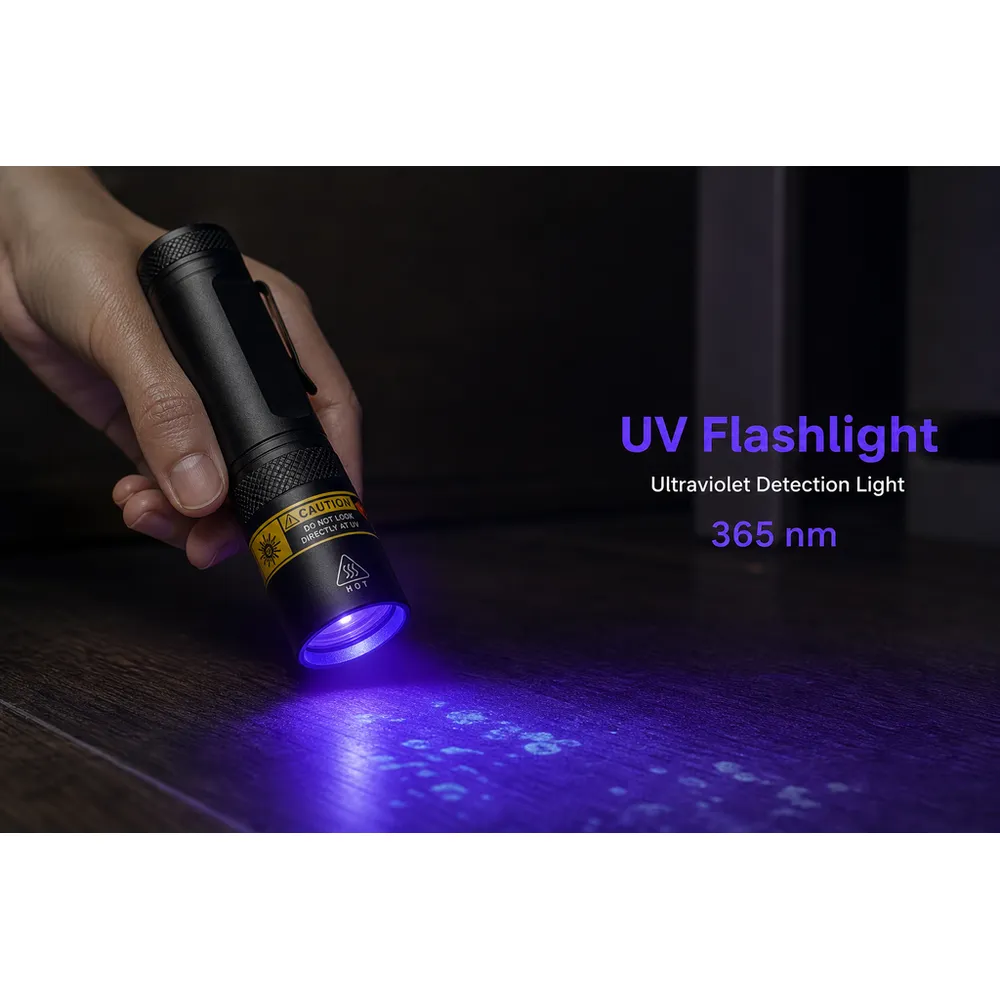 AloneFire SV003 Aluminum 365nm 3W 10W LED Black Lens UV Flashlight