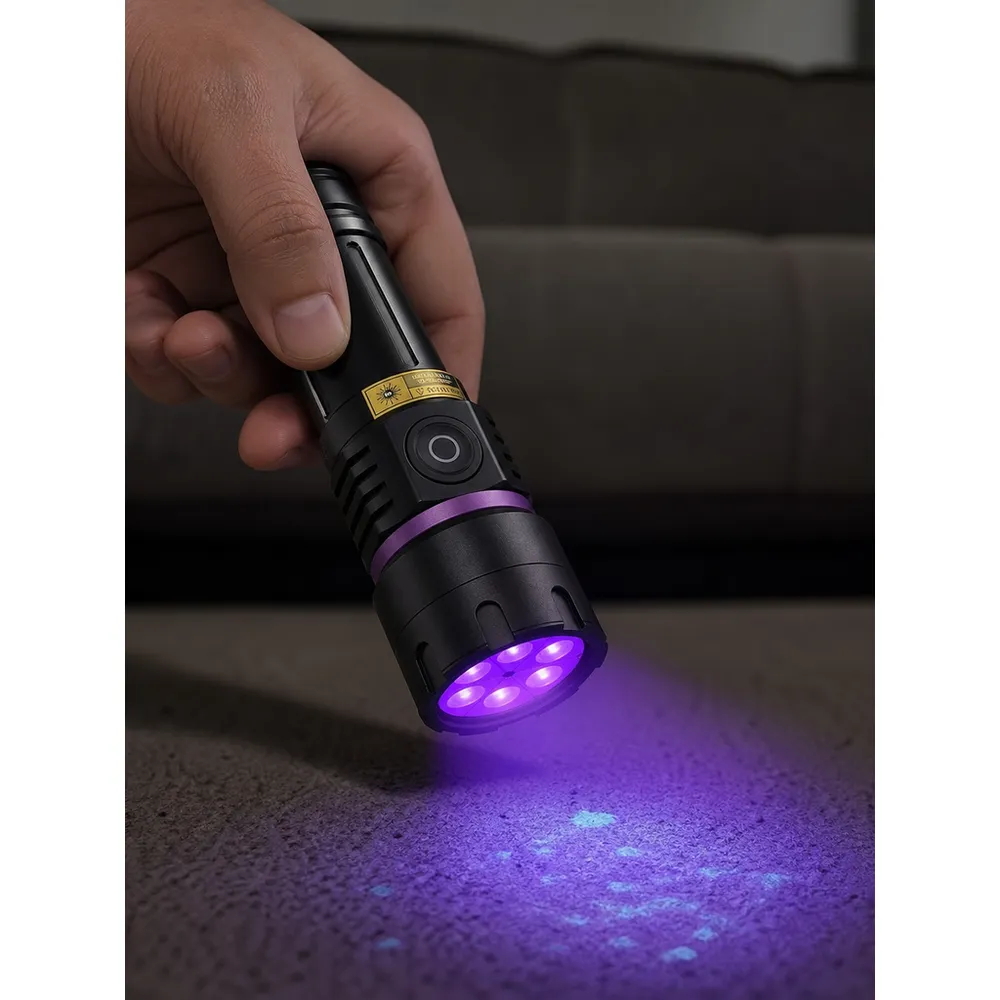 120W 6x4-Core 365nm UV LED Flashlight