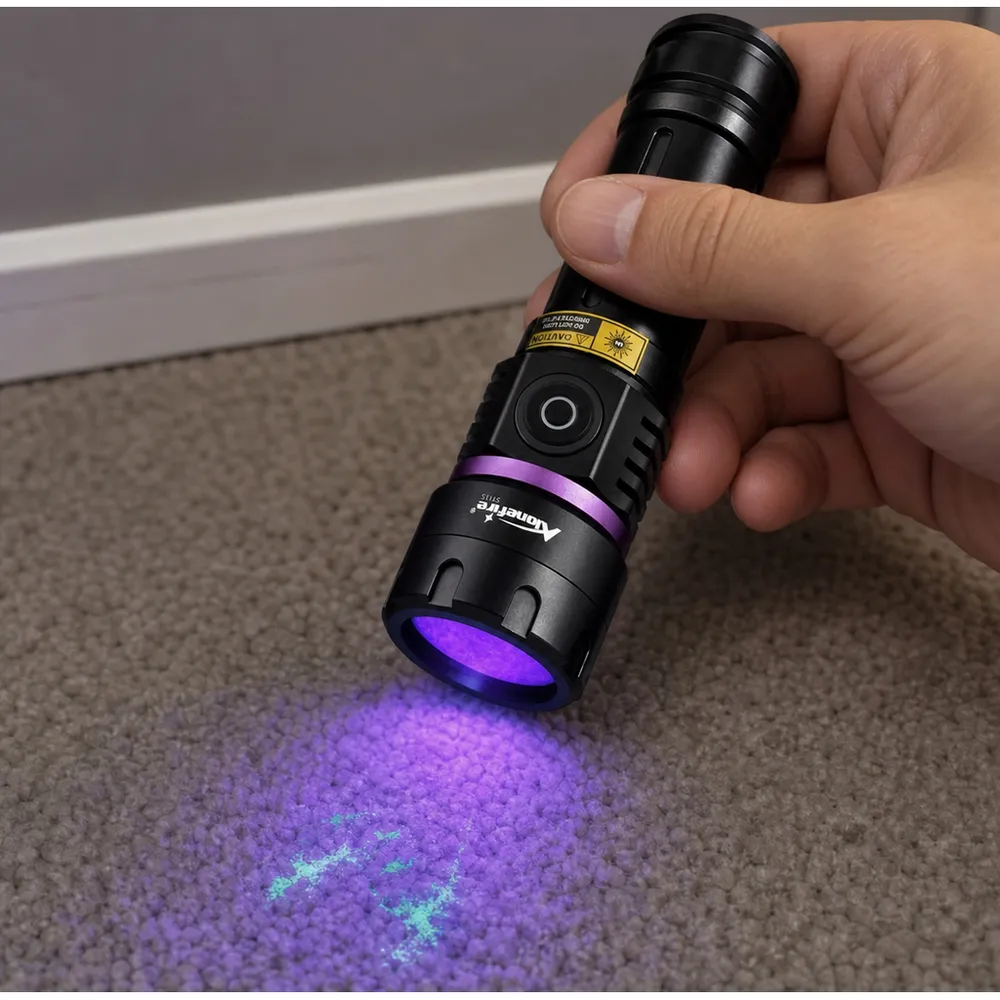 120W 6x4-Core 365nm UV LED Flashlight