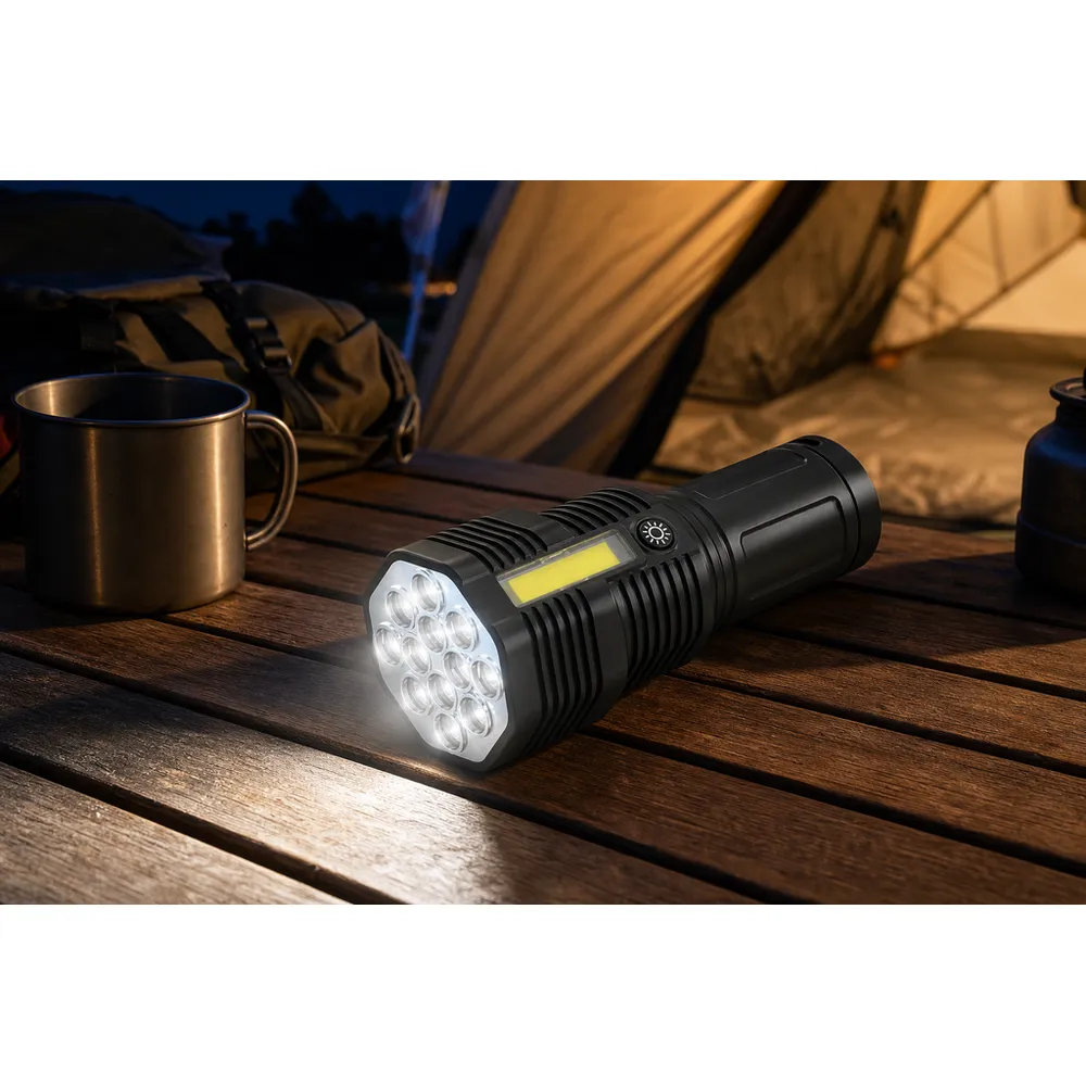 Cob Side 12 Super Bright LED Beads ABS Torch